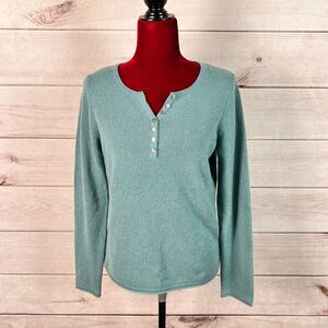 Nanette Lepore Sweater Henley Long Sleeve Cashmere